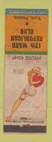 Matchbook Cover - 12 Ward Republican Club York PA pinup WEAR