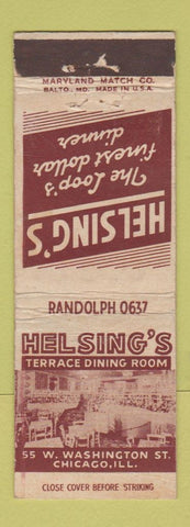 Matchbook Cover - Helsing's Restaurant Chicago IL WEAR