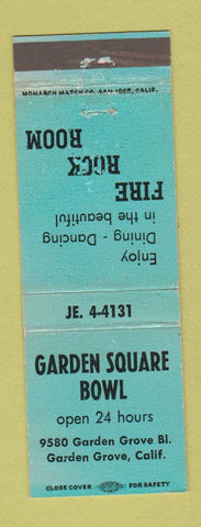 Matchbook Cover - Garden Square Bowling Garden Grove CA WEAR