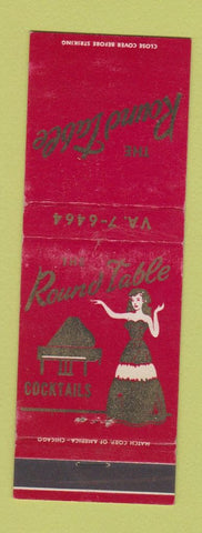 Matchbook Cover - The Round Table girlie Des Plaines IL WEAR