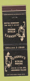 Matchbook Cover - O'Henry's Steak House New York City