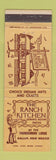 Matchbook Cover - Ranch Kitchen Gallup NM Indian Arts Crafts WEAR