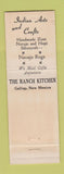 Matchbook Cover - Ranch Kitchen Gallup NM Indian Arts Crafts WEAR