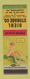 Matchbook Cover - Diehl Storage Allentown PA pinup