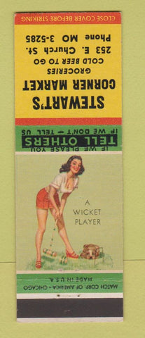 Matchbook Cover - Stewart's Corner Market Grocery pinup
