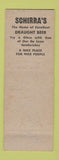 Matchbook Cover - Schirra's Bar Pittsburgh PA pinup