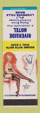 Matchbook Cover - Riverside Hotel Livermore Falls ME pinup