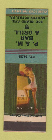 Matchbook Cover - P&M Bar Grill McKees Rocks PA pinup