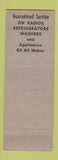 Matchbook Cover - Hubert Bochanyn Radio Appliance Seneca Falls NY pinup WEAR