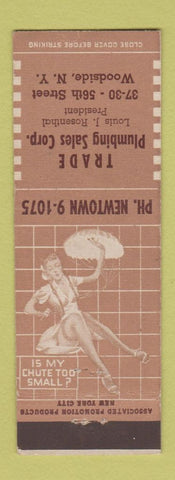 Matchbook Cover - Trade Plumbing Sales Woodside NY pinup