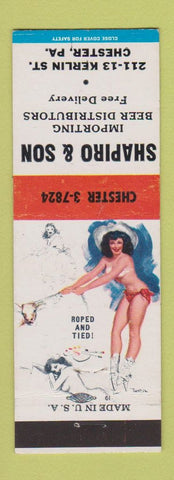 Matchbook Cover - Shapiro & Son Beer Distributors Chester PA pinup