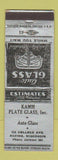 Matchbook Cover - Kamm Plate Glass Racine WI