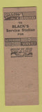 Matchbook Cover - Black's Atlantic oil gas Altoona PA pinup WEAR