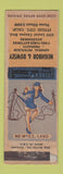 Matchbook Cover - Neighbor & Rowsey Mobil oil gas Studio City CA pinup WORN GEM