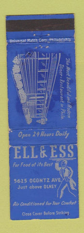 Matchbook Cover - Ell & Ess Restaurant Philadelphia PA WEAR