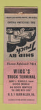 Matchbook Cover - Wing's Trucking Terminal Glen Allen VA WORN