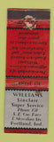 Matchbook Cover - Williams Sinclair oil gas Portland IN WORN