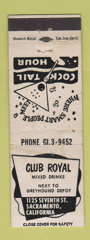 Matchbook Cover - Club Royal Sacramento CA