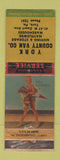 Matchbook Cover - York Country Van Trucking Mayflower PA pinup WEAR