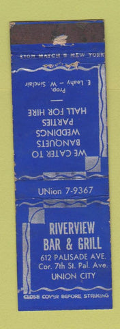 Matchbook Cover - Riverview Bar Grill Union City NJ? WEAR