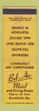 Matchbook Cover - Bel Air Motel Brookfield MO