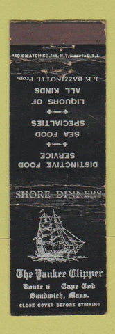 Matchbook Cover - The Yankee Clipper Sandwich MA WEAR