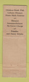 Matchbook Cover - The Yankee Clipper Sandwich MA WEAR