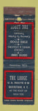 Matchbook Cover - The Lodge Haverstraw NY