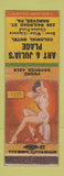 Matchbook Cover - Art & Julia's Place Colonial Hotel Hanvoer PA pinup WORN