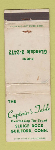 Matchbook Cover - The Captain's Table Guilford CT WORN