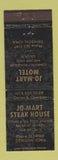 Matchbook Cover - Jo Mart Motel Steak House Denison IA WORN