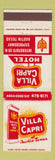 Matchbook Cover - Villa Capri Hotel Austin TX