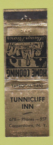 Matchbook Cover - Tunnicliff Inn Cooperstown NY WEAR