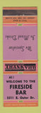 Matchbook Cover - Fireside Bar