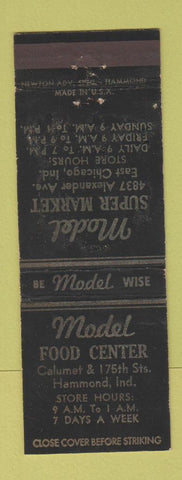 Matchbook Cover - Model Super Market Grocery East Chicago IN WEAR