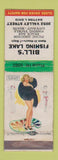 Matchbook Cover - Bill's Fishing Lake Dayton OH pinup WEAR