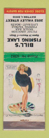 Matchbook Cover - Bill's Fishing Lake Dayton OH pinup WEAR