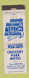 Matchbook Cover - Crescent Park Motel Littlefield TX WORN