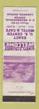 Matchbook Cover - Exact U Center Motel Lebanon KS