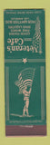 Matchbook Cover - Veteran's Cafe Los Angeles CA CROWN
