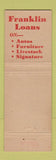 Matchbook Cover - Benjamin Franklin Security Loans Muncie IN WEAR