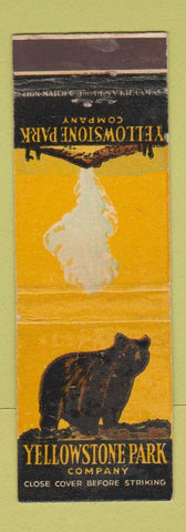 Matchbook Cover - Yellowstone National Park Company WEAR