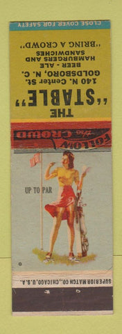 Matchbook Cover - The Stable Golsboro NC restaurant pinup WEAR