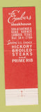 Matchbook Cover - Embers Steak House Lubbock TX