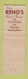 Matchbook Cover - Reno's Restaurant Mojave CA WEAR