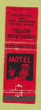 Matchbook Cover - Highland Motel Marble Falls TX WORN