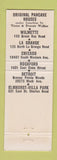 Matchbook Cover - Original Pancake House Wilmette La Grange Chicago IL