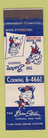 Matchbook Cover - Baron Steuben Hotel Corning NY