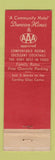 Matchbook Cover - Baron Steuben Hotel Corning NY