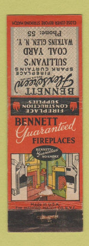 Matchbook Cover - Bennett Flex Screen Sullivan's Coal Yard Watkins Glen NY WEAR